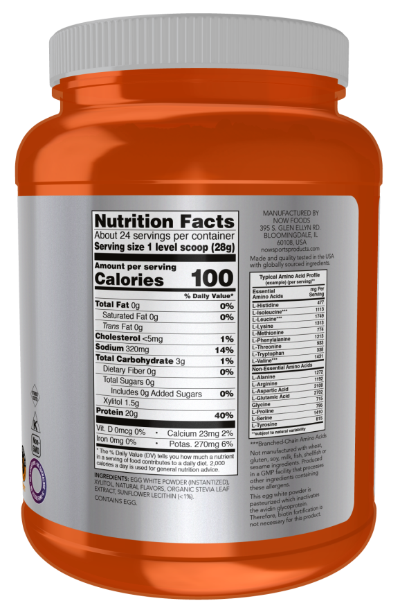 Now EGGWHITE PROTEIN VANILLA 1.5 LBS