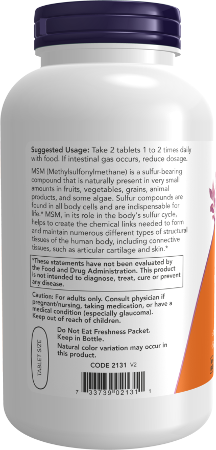 Now M.S.M 1500mg 200 TABS