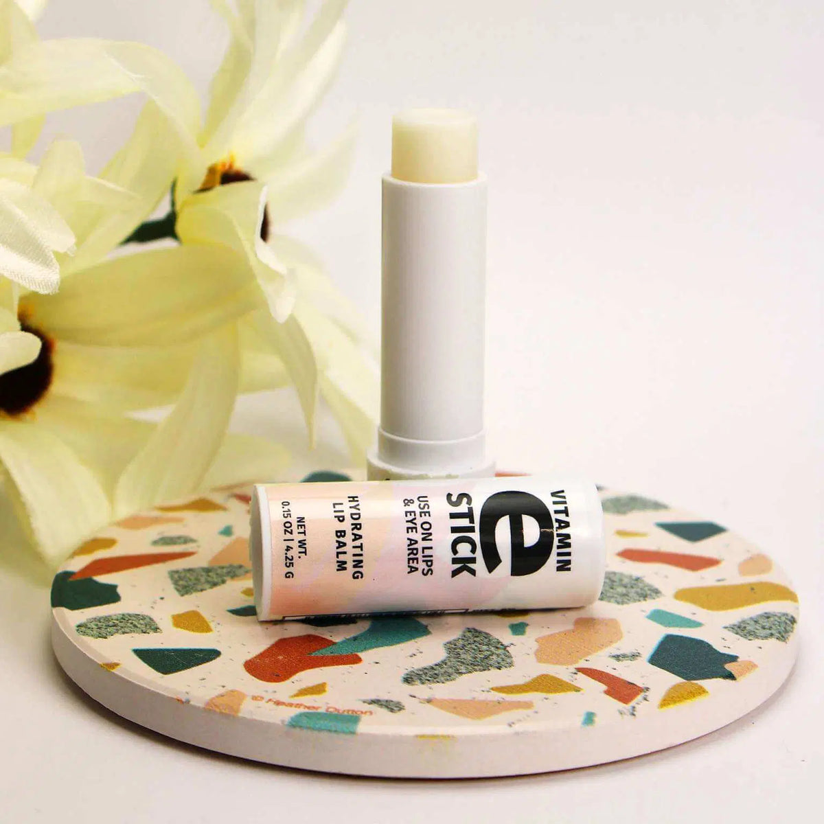 Barra de vitamina E para labios y contorno de ojos, bálsamo labial hidratante