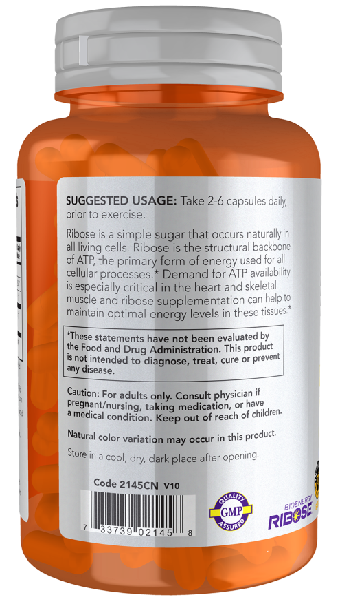 Now RIBOSE 750mg 120 VCAPS