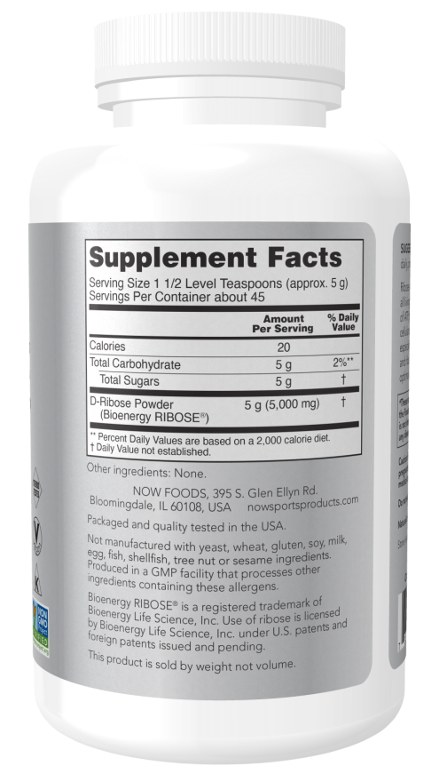 Now RIBOSE PURE POWDER 8 OZ