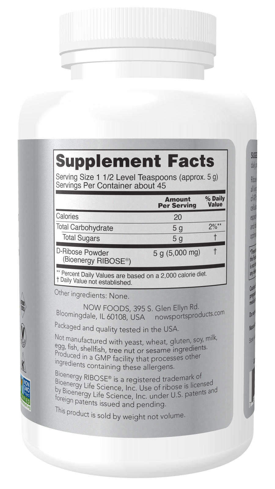 Now RIBOSE PURE POWDER 1 lb