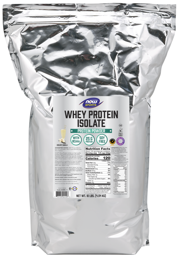 Now WHEY ISOLATE VANILLA 10 LB