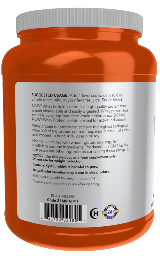 Now WHEY ISOLATE VANILLA 5 LB