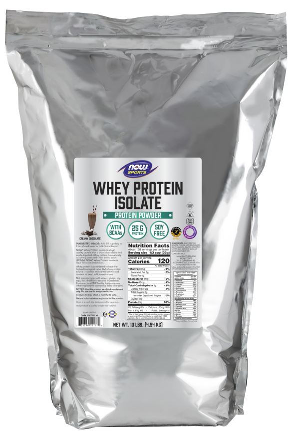 Now WHEY ISOLATE CHOCOLATE 10 LB