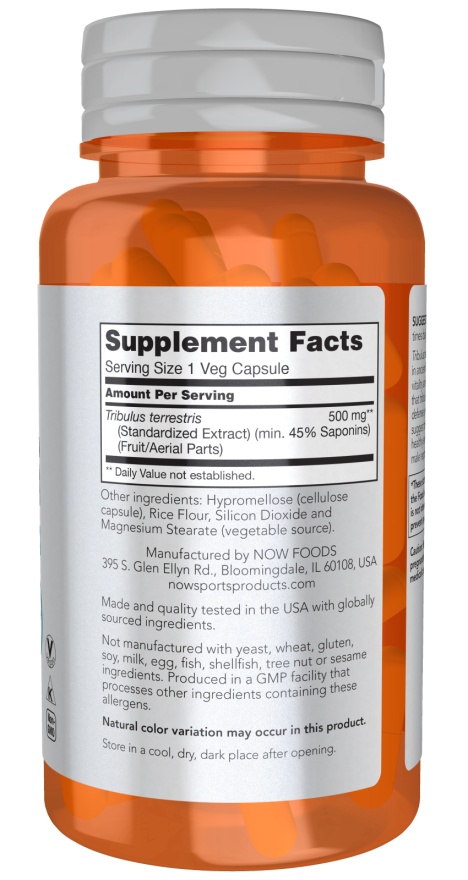 Now TRIBULUS 500mg 45% 100 VCAPS