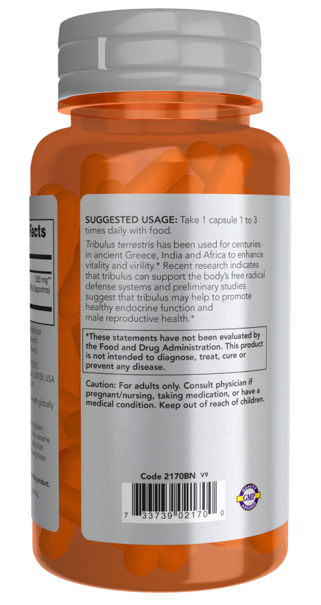 Now TRIBULUS 500mg 45% 100 VCAPS