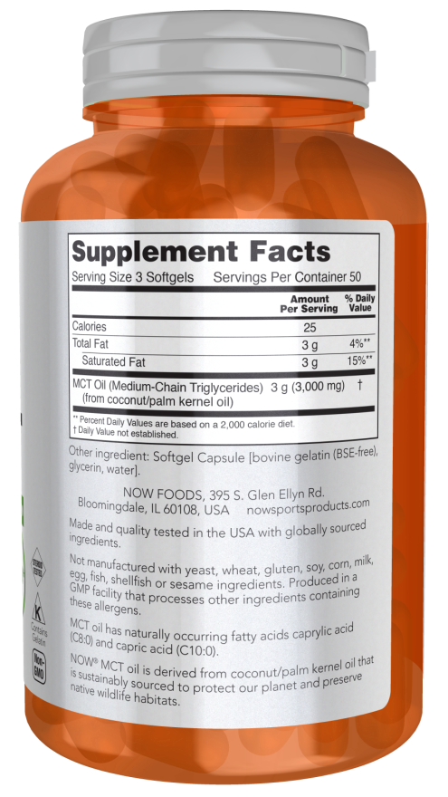 Now MCT OIL 1,000 MG SOFTGELS 150 SGELS