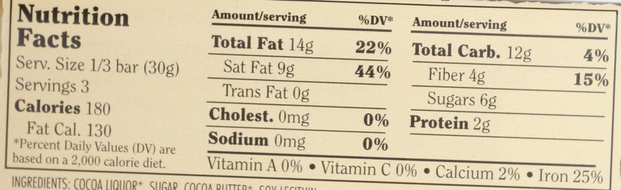 CHOCOLOVE Dark, Extra Strong 3.2 OZ