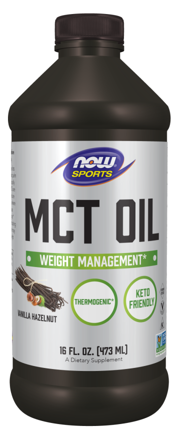 Now MCT OIL - VANILLA HAZELNUT FLAVOR 16 FL OZ