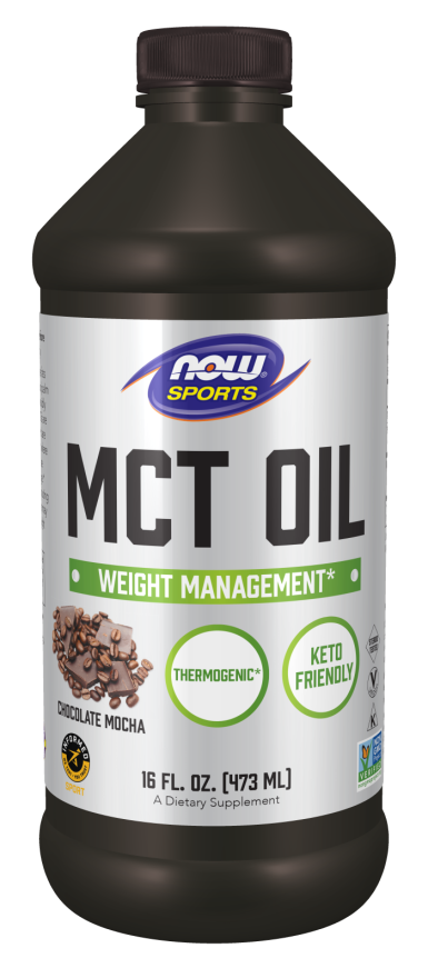 Now MCT OIL - CHOCOLATE MOCHA FLAVOR 16 FL OZ