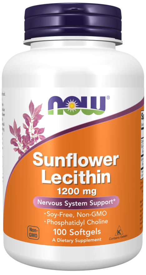 Now SUNFL LECITHIN 1200mg 100 SGELS