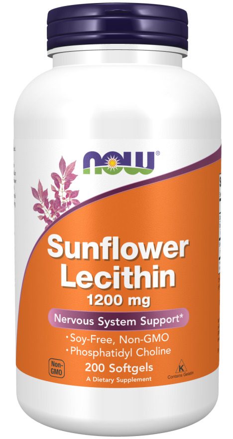 Now SUNFL LECITHIN 1200mg 200 SGELS
