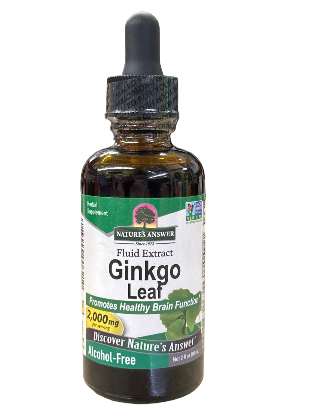 Extracto líquido de hoja de ginkgo 2000 mg sin alcohol 2 fl oz