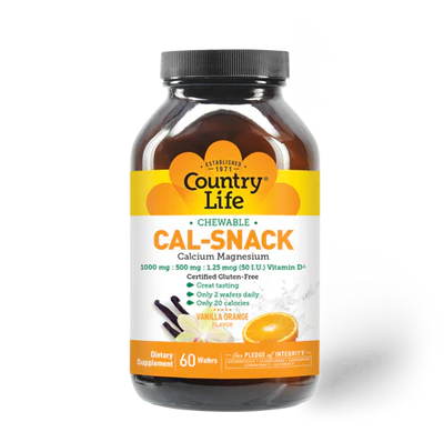 Country Life CAL-SNACK, CALCIUM/MAGNESIUM 60 Wafer