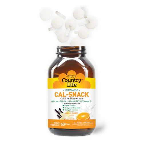 Country Life CAL-SNACK, CALCIUM/MAGNESIUM 60 Wafer