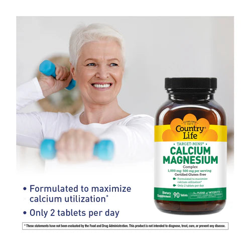 Country Life CALCIUM/MAGNESIUM 1000MG/500MG 90 Tablet