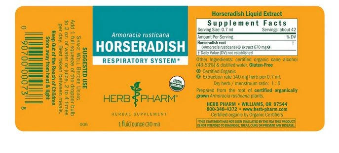 Herb Pharm HORSERADISH EXTRACT 1 oz