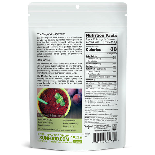 Sunfood Beet Powder 8oz