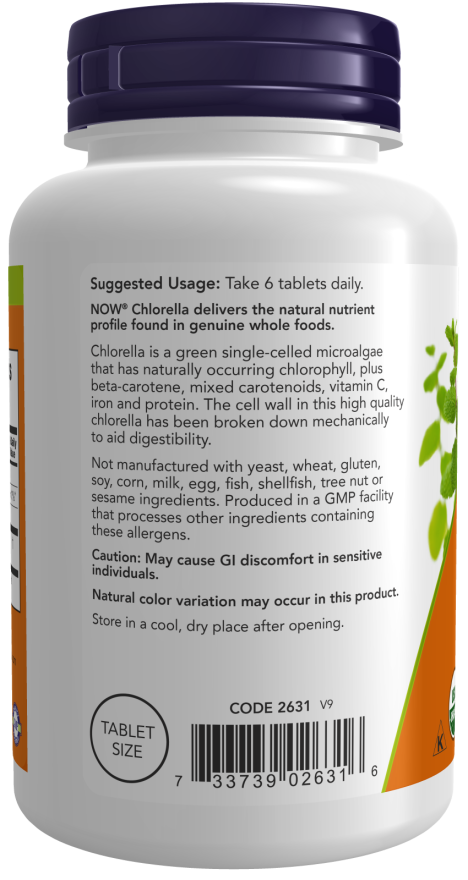 Now ORG CHLORELLA 500mg per tab 200 TABS