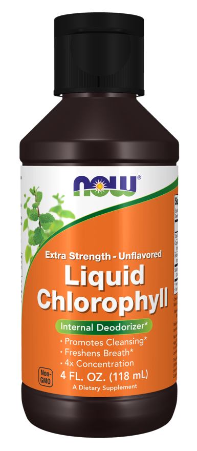 Now EXTRA STRENGTH LIQ CHLOROPHYLL (UNFLV) 4 FL. OZ.