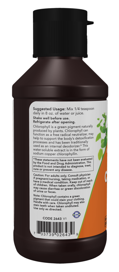 Now EXTRA STRENGTH LIQ CHLOROPHYLL (UNFLV) 4 FL. OZ.