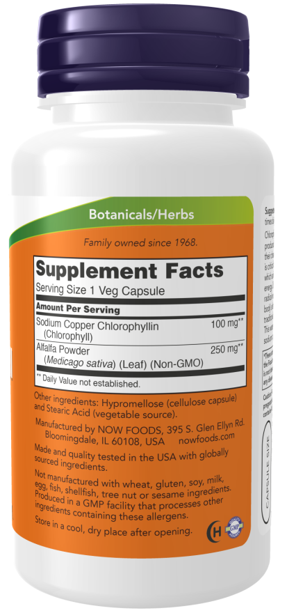 Now CHLOROPHYLL 100mg 90 VCAPS