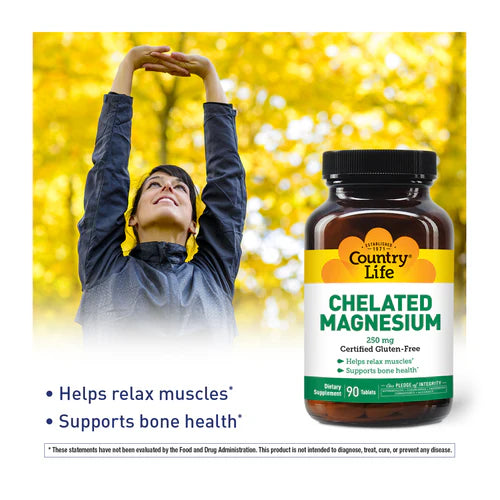 Country Life CHELATED MAGNESIUM 250MG 90 Tablet