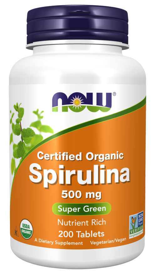 Now ORG SPIRULINA 500mg 200 TABS