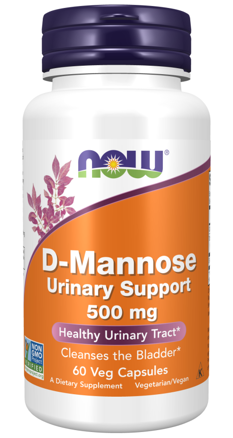 Now D-MANNOSE URINARY SUPPORT 500MG 60 VCAPS