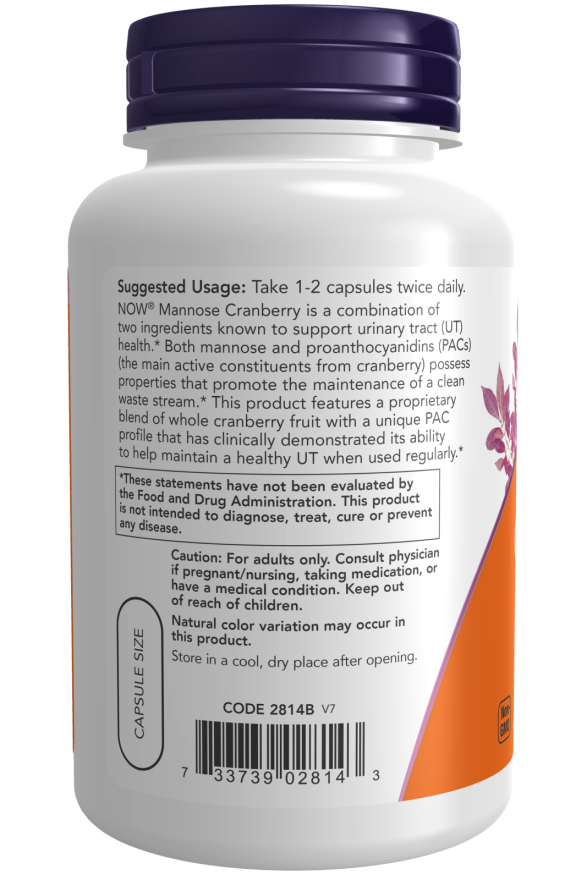 Now MANNOSE CRANBERRY 90 VCAPS