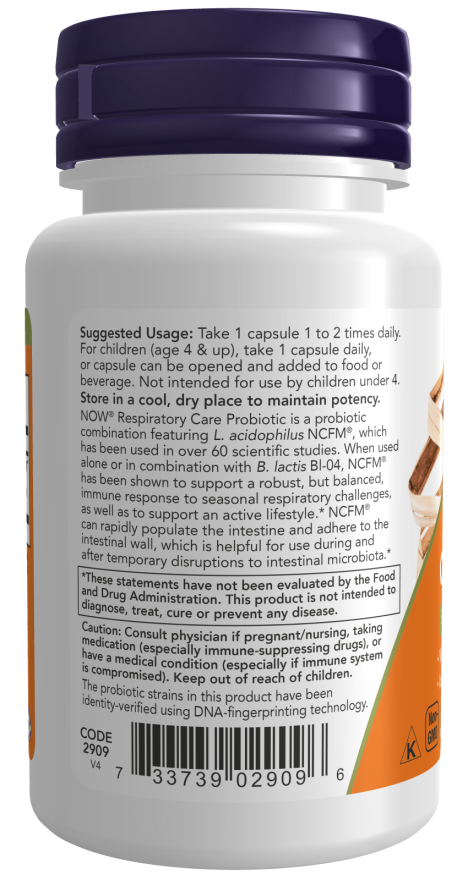 Now RESPIRATORY CARE PROBIOTIC 60 VCAPS