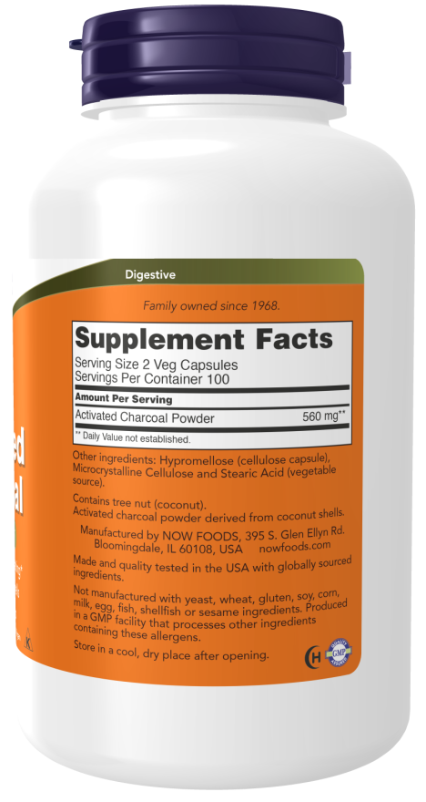 Now ACTIVATED CHARCOAL 200 VCAPS