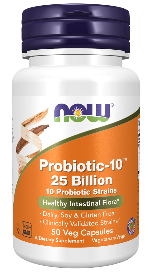 Now PROBIOTIC-10 25 BILLION 50 VCAPS