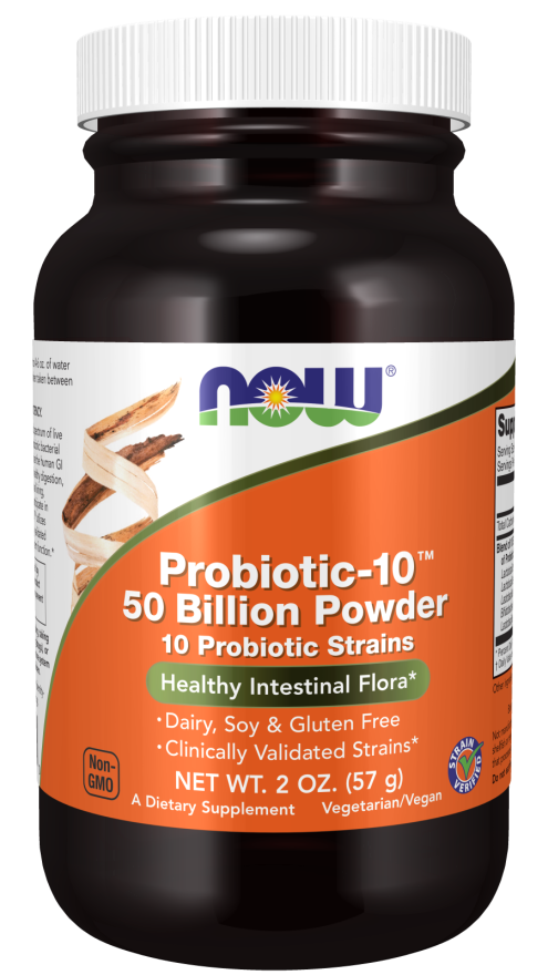 Now PROBIOTIC-10 50 BILLION POWDER 2 OZ