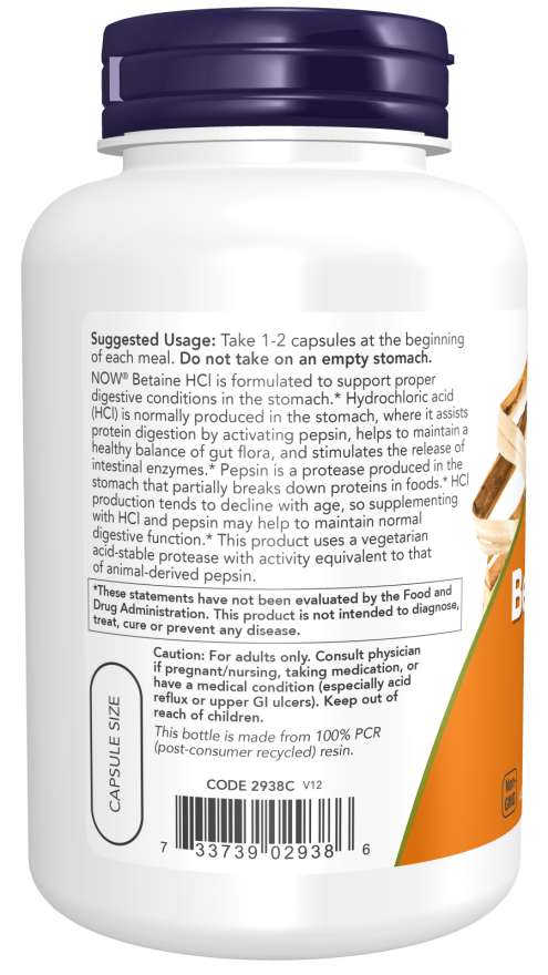 Now BETAINE HCL 120 VCAPS