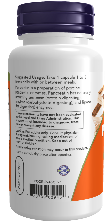 Now PANCREATIN 2000 (200mg 10X) 100 CAPS