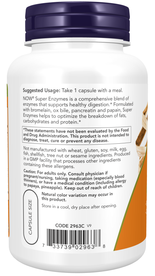 Now SUPER ENZYME CAPS 180 CAPS