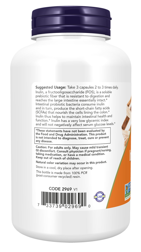 Now PREBIOTIC INULIN FIBER 180 VCAPS