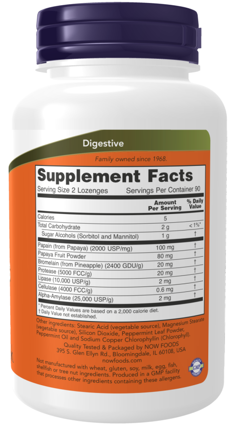Now PAPAYA ENZYME CHEWABLE 360 TABS