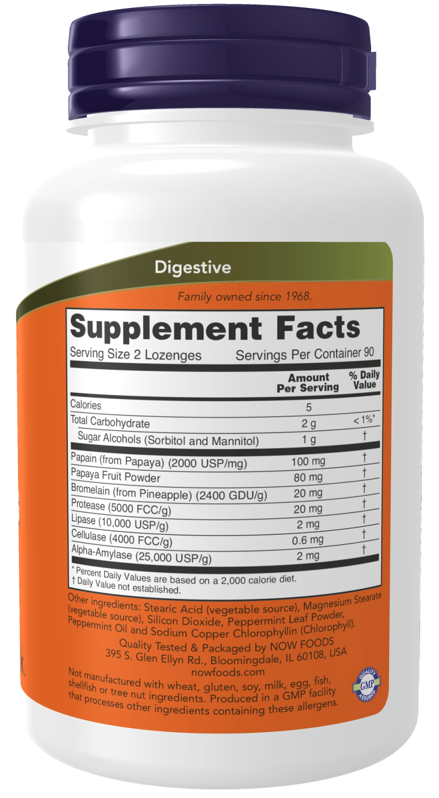 Now PAPAYA ENZYME CHEWABLE 180 TABS