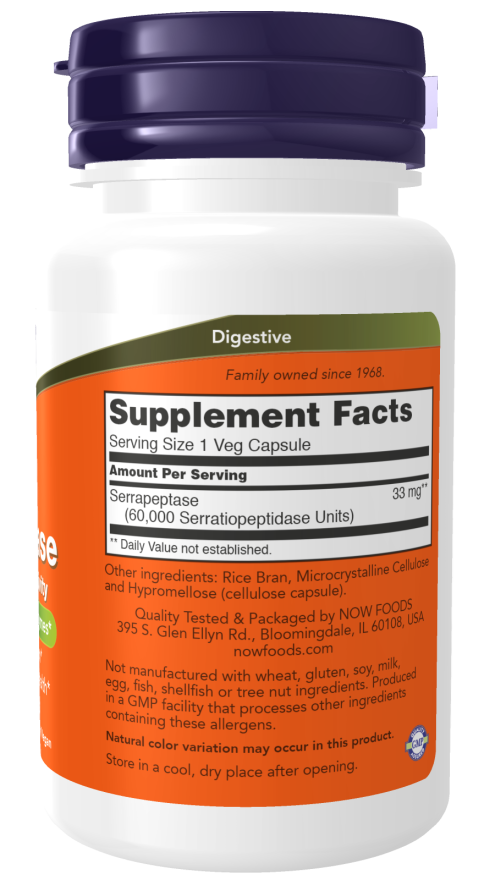 Now SERRAPEPTASE 60,000 SU 60 VCAPS