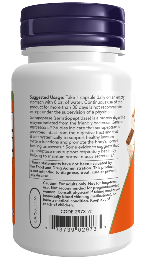 Now SERRAPEPTASE 60,000 SU 60 VCAPS