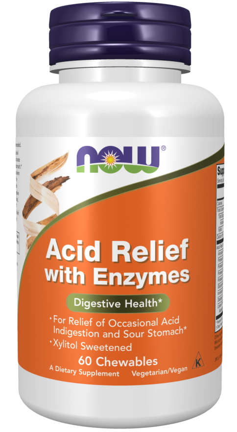 Now ACID RELIEF CHEW ENZYMES 60 LOZ