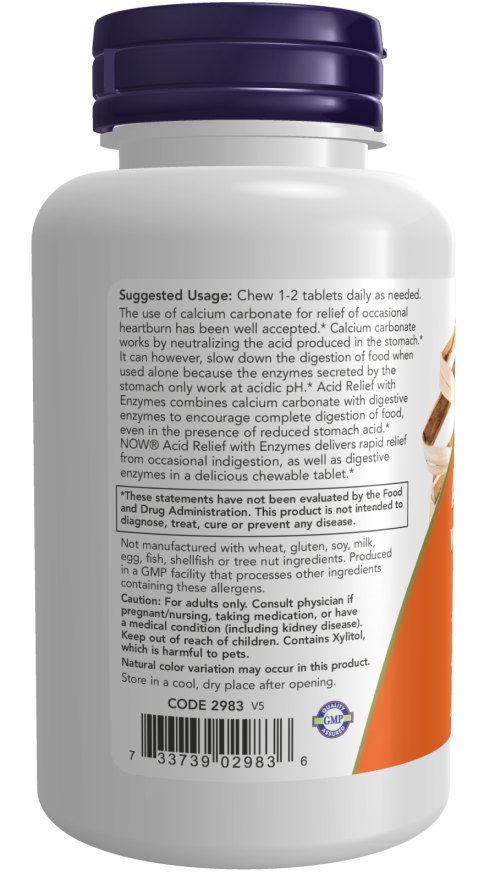 Now ACID RELIEF CHEW ENZYMES 60 LOZ