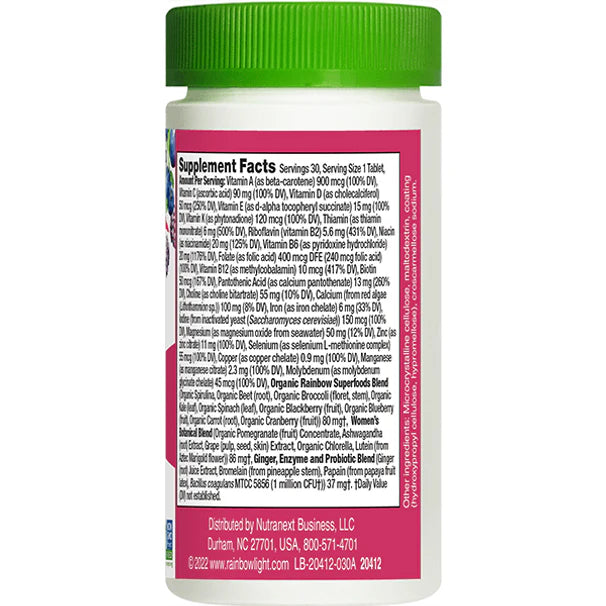 Rainbow Light HIGH POTENCY WOMEN'S ONE NON-GMO 30CT (ORIGINAL PID: 21704)