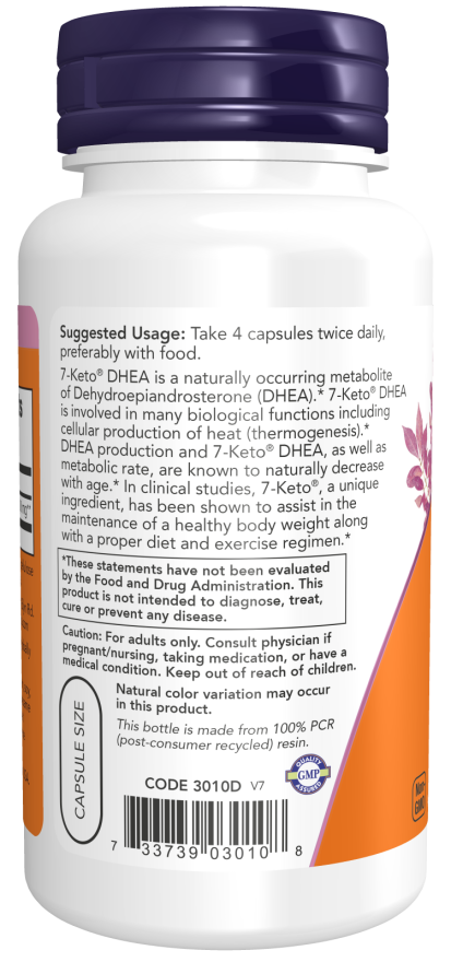 Now 7-KETO 25mg 90 VCAPS