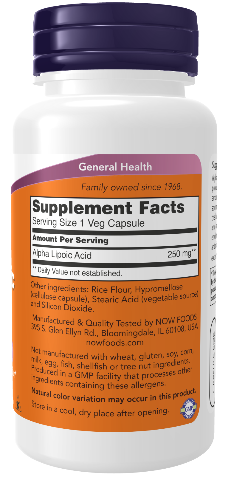 Now ALPHA LIPOIC ACID 250mg 60 VCAPS