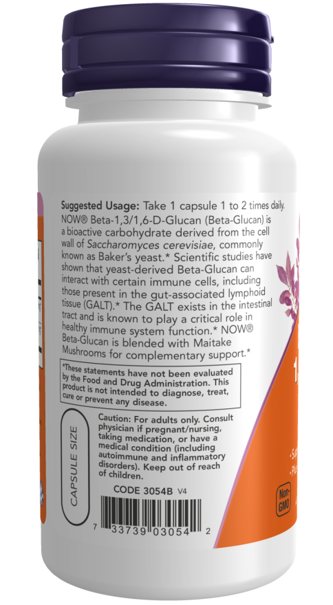 Now BETA-1,3/1,6-D-GLUCAN 100mg 90 VCAPS