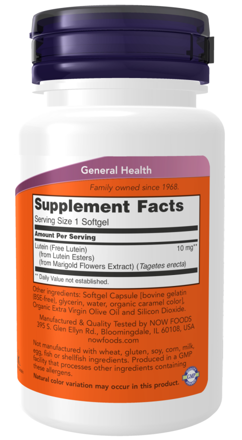 Now LUTEIN 10 MG (FROM ESTERS) 60 SGELS
